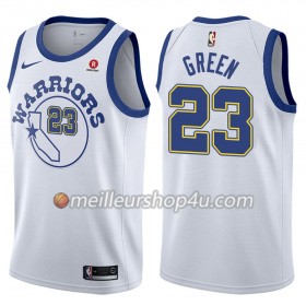 Maillot Basket Homme Golden State Warriors Draymond Green 23 Nike 2017-18 Hardwood Classics Blanc Swingman